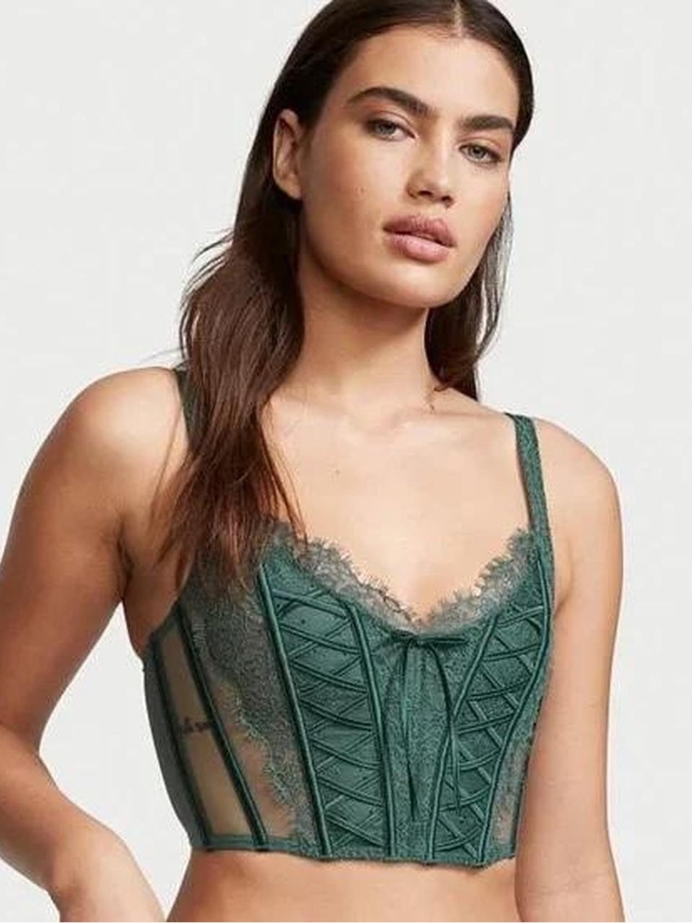 NWT Victorias secret green corset